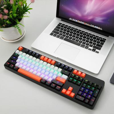 China Hot Selling Alloy+ABS Backlit Mechanical Gaming Keyboard Of New Aluminum Mechanical Gaming Keyboard RGB for sale