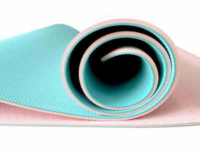 China Unisex Yoga Exercise Mat Thick Non Slip Fitness Mats With Elastic Strap for sale