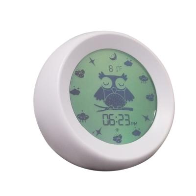 China LUMINOVA Cartoon Sleep Shaping Digital Alarm Clock Kids Desk Alarm Clock Funny Night Light for sale