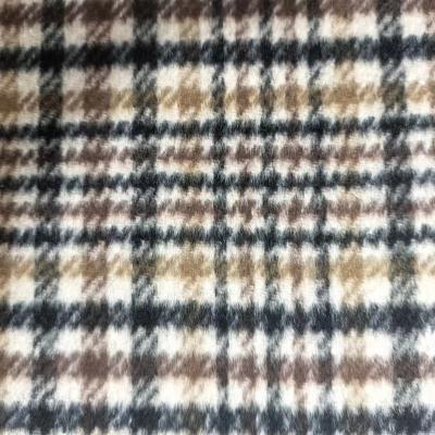 China 2023 A/W Blended Fabric Mini Scale Herringbone Polyester Wool Antistatic Knitting Textured for sale