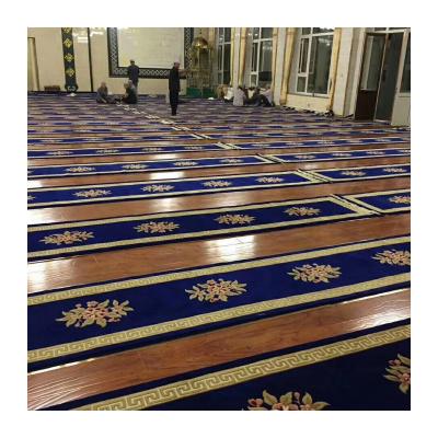 China Jute Backing Muslim Prayer Rug Wall to Wall Prayer Carpet Roll for Mosque in Home for sale