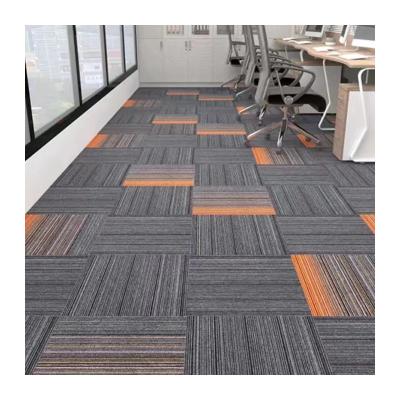 China Office Modular Carpet Luxury Removable Carpet Tiles 50x50 with Plain Loop Pile for sale