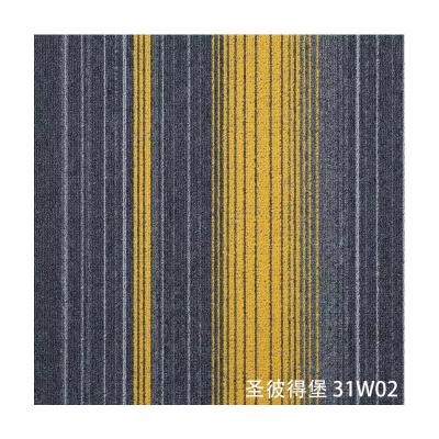 China Commercial Office Carpet Tile with PVC Backing and Modular Design in Basis Style for sale