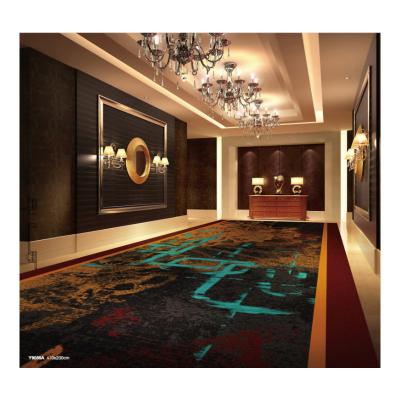 China Rectangle Axminster Carpet Luxury Hotel Flooring Printing Customized Design Hotel Room Carpet For 5 Star for sale