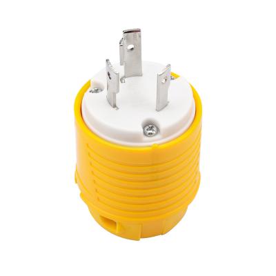 China Residential/General Purpose NEMA L6-30P Locking Outlet, Generator Twist Lock Adapter Socket, Ground 30 Amp 250V 2 Pole 3 Wire for sale