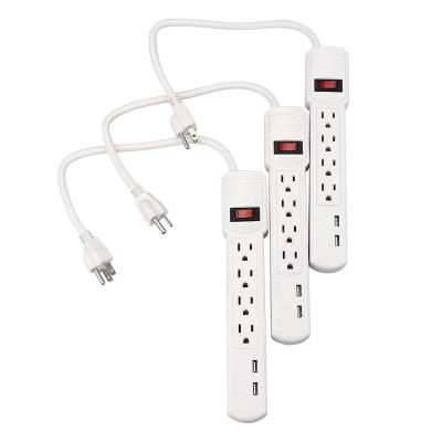 China P055 4-Outlet Residential/General Purpose Surge Protector, 2 USB Ports with Extension Cord, 900 Joule Overload Mountable Switch Protected Indicator Light for sale