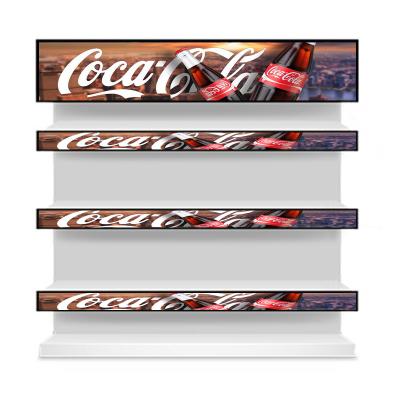 China Indoor Supermarket Smart Retail Shelf Maw Full Color Led Strip Screen Mainland Led Displays for sale