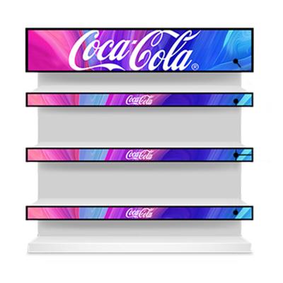 China Indoor Bar Display Ultra Stretched Strip LCD Stretch Shape Screen Custom Digital Signage 23