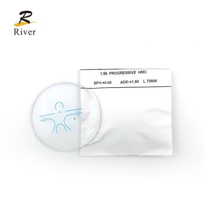 China Danyang River 1.591 PC Polycarbonate Bifocal Round Cover Bifocal Lenses Eye Glass Lens for sale