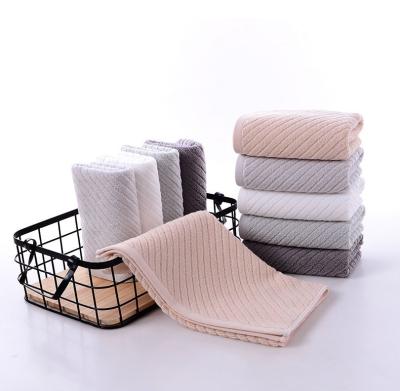 China Sustainable 100% Cotton Grain Hotel Shower Room Design Ultra Soft Luxury Face Towel for sale