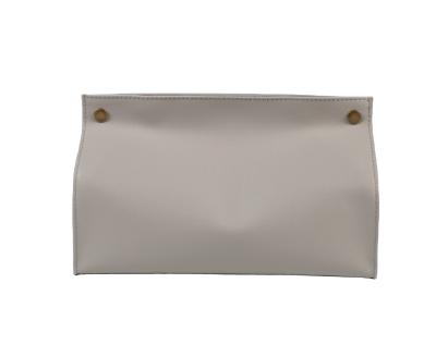 China Hotel Eco-friendly Luxury Home Decor Modern Design PU Metal Button Environmental Material PU Cloth Bag for sale