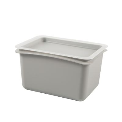 China Collection Viable Dirty High Quality Household Clothes Solid Color With Lid Plastic Organizer Storage Box for sale