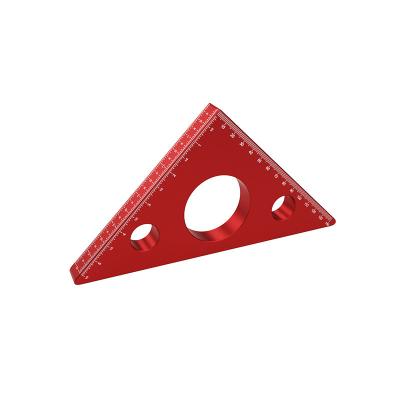 China Aluminum Alloy Durable Multifunctional Lightweight Woodworking Ruler Woodworking Tools Triangle Ruler Waist Auxiliary Ruler for sale