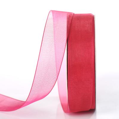 China Wholesale 25mm Viable Nylon Soft Sheer Ribbon, Organza Ribbon for sale