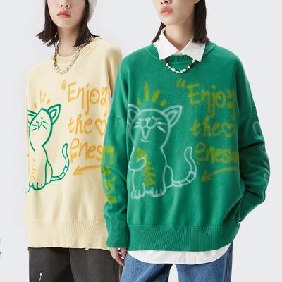 China 2022 QUICK DRY Custom OEM and ODM Custom LOGO Digital Printing Unisex Custom Sweaters Mens Jacquard Sweater for sale