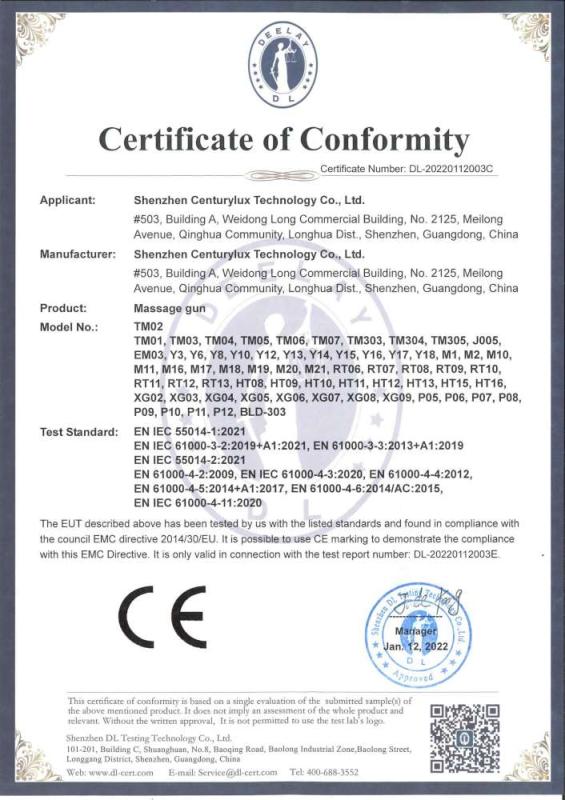 CE - Shenzhen Centurylux Technology Co., Ltd.