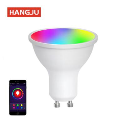 China Hotel Tuya APP WIFI Smart Radio Controlled GU10 LED 10 GU5.3 5W GU Light Bulb with Alexa and Google Home for sale