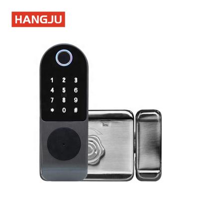 China Hotel Lock/Tuya WIFI Smart Wireless Fingerprint Lock Apartment Lock with Password Function for Doors and Iron Wood Door for sale