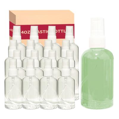 China BEAUTY PACKAGING 4 Ounce In Stock Clear Plastic Fine Mist Spray Bottles Spritzer BPA Free Plastic Bottles For Liquid for sale