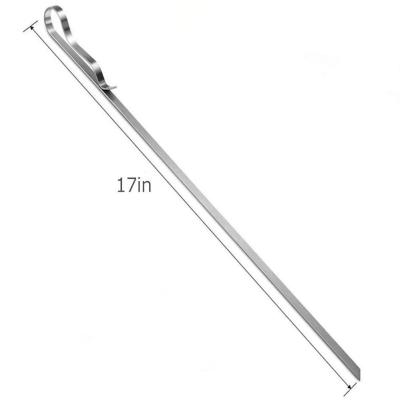 China Easily cleaned stainless steel barbecue skewers. high quality BBQ meat sticks for sale