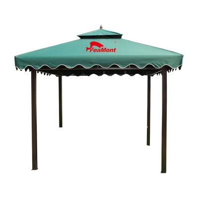 China Villa Outdoor Garden Yard Tourist Community Waterproof Hard Top Patio Aluminum Cheap Luxury Waterproof 3 x3 Garden Gazebo for sale