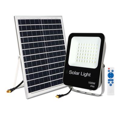 China Garden Led Solar Flood Light Garden Lighting 100W IP65 Waterproof Outdoor Remote Control Smart Spotlight Solar Power for sale