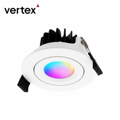 China Farmhouse Downlights RGB WiFi APP Alexa Voice Control LED Dimming Color LED recessed downlights ODM CE/ROHS for sale