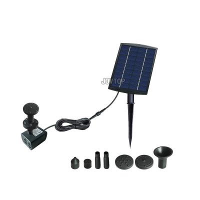 China Industrial 2w Water Pump For Garden Solar Fountain With 5 Led Light Garden Water Feature Solar Power Water Fountains Pump Outdoor for sale