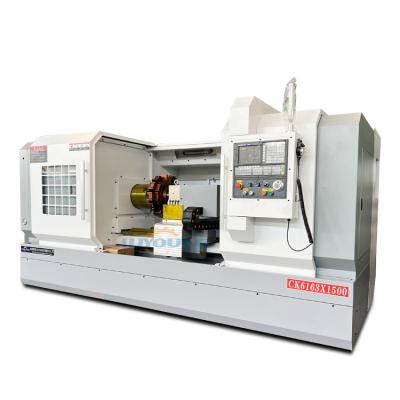 China High Precision CK 6163 Lathe Horizontal Flat Bed CNC Lathe 130 Through Bar Precision for sale