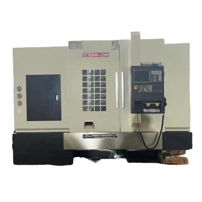 China TCK800 Horizontal Lathe Milling Machine 3 Jaw Manual Chuck GSK CNC Gear Bearing for sale