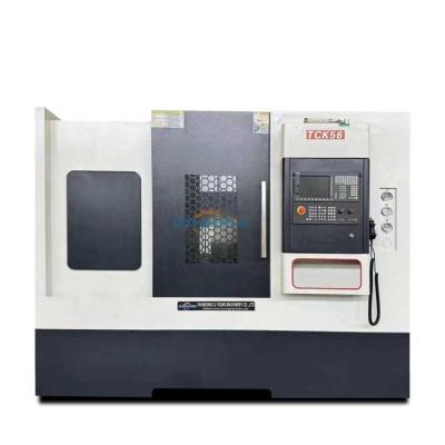 China 3 Jaw Manual Chuck TCK56 750mm Bench Mini small Horizontal Lathe Machine GSK CNC Control for sale