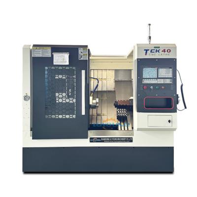 China TCK40 Flatbed Cnc Lathe Machine Gang Type Tool Holder And Flying Cutting Head for sale