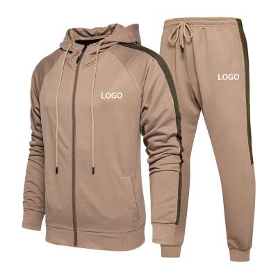 China Custom plus size brand men's sweatsuits with hoodies cotton sweatsuits men jogger suit unisex for sale