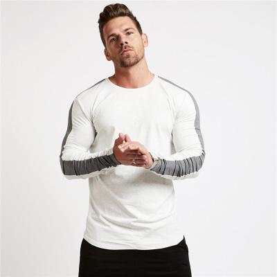 China Anti-Wrinkle Casual Cotton T-shirts Shirts For Men Long Sleeve Sports T-shirts Custom Printing for sale