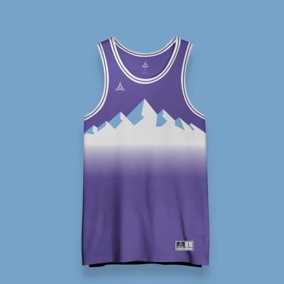 China High Quality Antibacterial Digital Printing Basketball Tank Tops Sportwear Basketball T Shirts For Men for sale