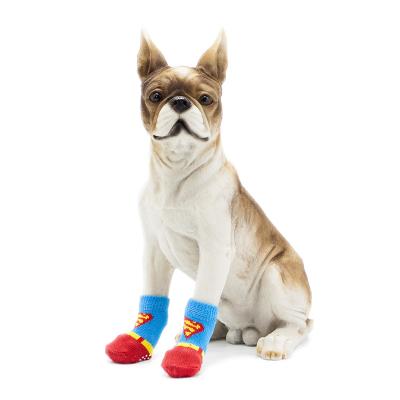 China Durable Anti-Slip Knit Socks For Pets With Traction Soles For Indoor Wear Slip On Paw Protectors Dog Socks Anti Slip for sale