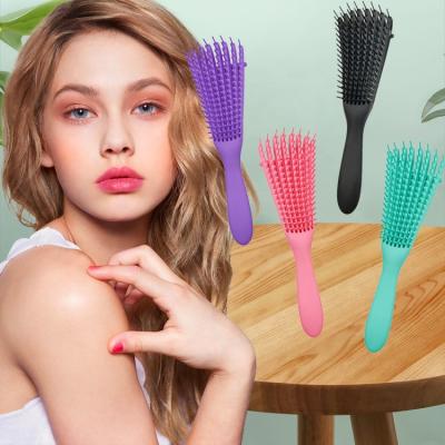 China Scalp Analyzer Style New Anti-Static All Hair Scalp Massage Brush Use Eight-claw Plastic Wet Dry Comb for sale