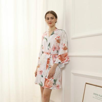 China High Quality GTS 2021 New Design 889 New Ctotton Long Cotton Bridesmaid Dresses Breathable Floral Long Bridesmaid Dresses for sale