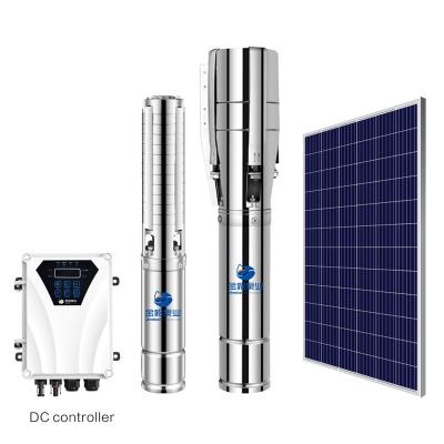 China Automotive Industry Grade Agriculture Deep Well Water Pump Solar Electric System Kit With Solar Panel for sale