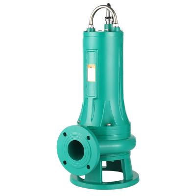 China WQ Vertical Sewage Transport and Flood Control Submersible Non Clogging Centrifugal Submersible Sewage Cutter Sewage Pump for sale