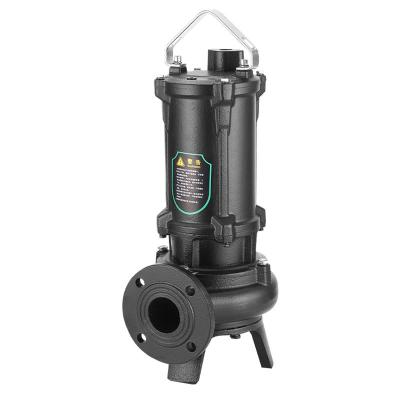 China Sewage Conveyance and Flood Control Water Sewage Cutter Submersible Cutter Pump WQ Ambient FriendlyBlade Slurry Waste Dirty Centrifuge Suction Submersible Cut-off Pump for sale