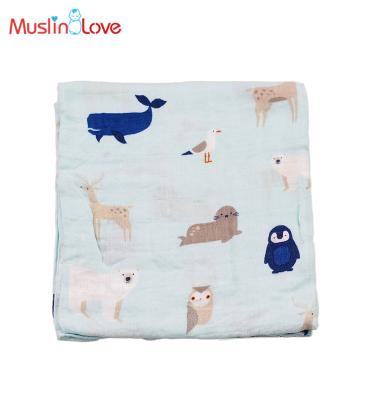 China Anti-Static Muslin Love Organic Rayon Bamboo Muslin Wraps for sale