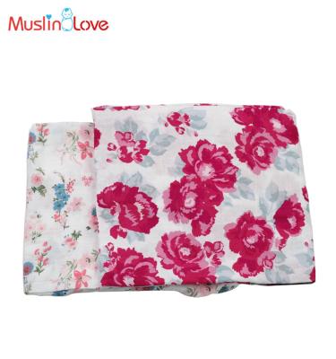 China Anti-Static Muslin Love Rayon Cotton Baby Bamboo Muslin Wrap Blanket for sale