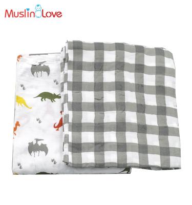 China Anti-Static Muslin Love Rayon Cotton Baby Bamboo Muslin Wrap Blanket for sale