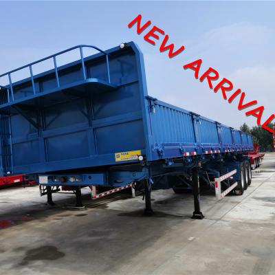 China OYJD exquisite steel fabrication side wall semi trailer with tilting function use cement stones sands transportation for sale for sale