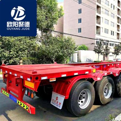 China Ouyang Jude Manufacture Use 40FT 20FT container transport 2 or 3 axles skeletal transport semi trailer truck trailer for sale for sale