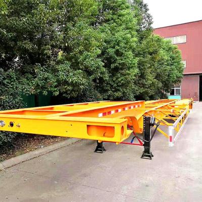 China Semi truck trailer OUYANGJUDE factory 3 axles transport refrigerated container skeleton trailer truck for sale for sale