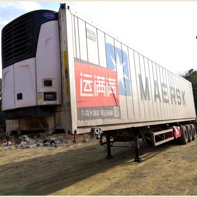 China High Quality Steel Market Customized Skeleton Chassis Semi Trailer Truck Trailer Thailand Freezer Fridge Freezer for sale