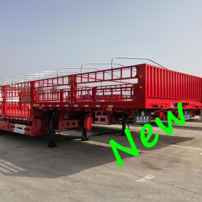 China OYJD steel trailers leading 45ft cattle use barrier glass gooseneck transport paper straw barrier flatbed semi trailer with for sale for sale