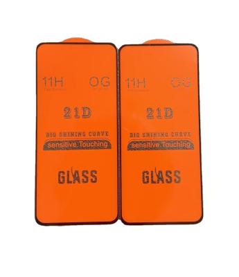 China Hot Selling Mobile Phone IM Full Glue 9H HD 21D Tempered Glass Screen Protector for sale